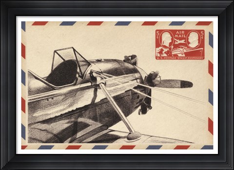 Framed Vintage Airmail I Print
