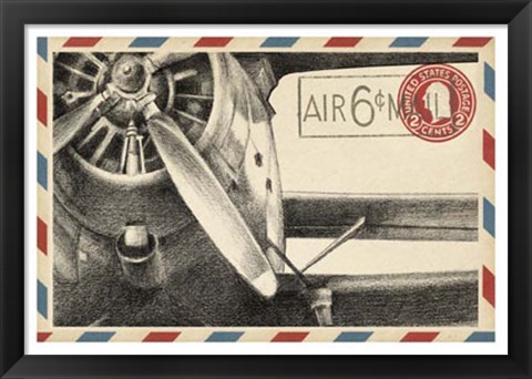 Framed Vintage Airmail II Print