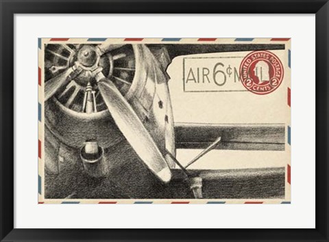 Framed Vintage Airmail II Print