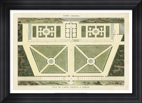 Framed Plan du Casino Colonna, A Marino Print