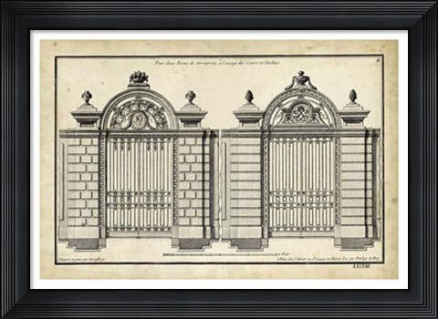 Framed Neufforge Gate I Print