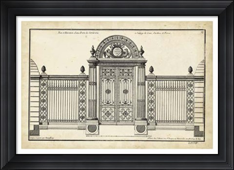 Framed Neufforge Gate IV Print