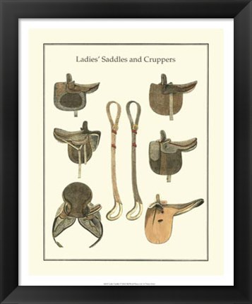 Framed Ladies Saddles Print