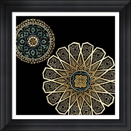 Framed Midnight Rosette II Print