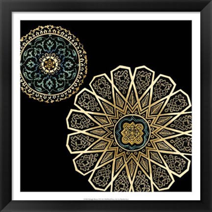 Framed Midnight Rosette II Print