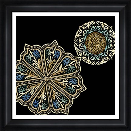 Framed Midnight Rosette III Print