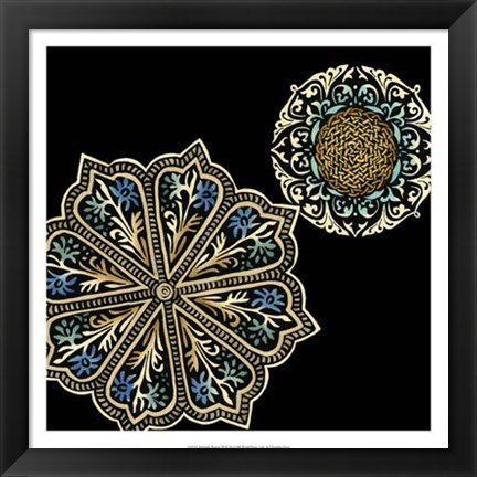 Framed Midnight Rosette III Print