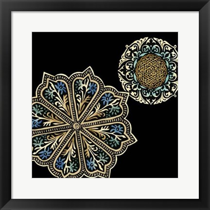 Framed Midnight Rosette III Print