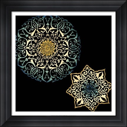 Framed Midnight Rosette IV Print