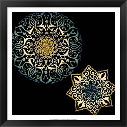 Framed Midnight Rosette IV Print