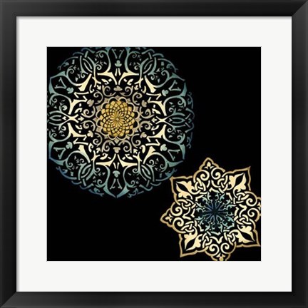 Framed Midnight Rosette IV Print