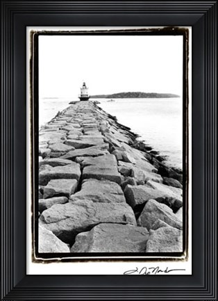 Framed Spring Point Light, Maine II Print