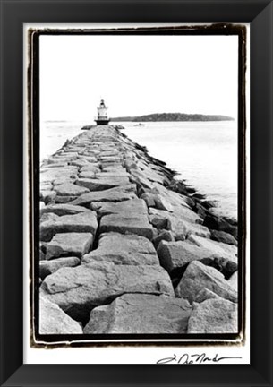 Framed Spring Point Light, Maine II Print