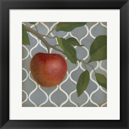 Framed Fruit and Pattern III Print