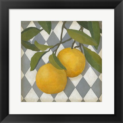 Framed Fruit and Pattern IV Print