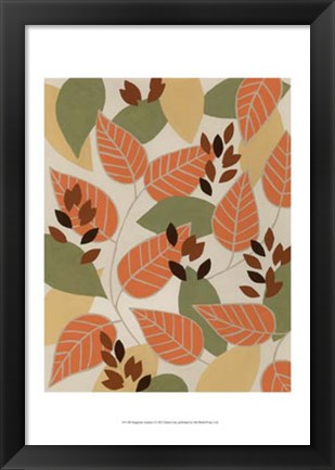 Framed Tangerine Autumn I Print