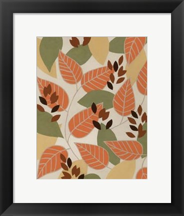 Framed Tangerine Autumn I Print
