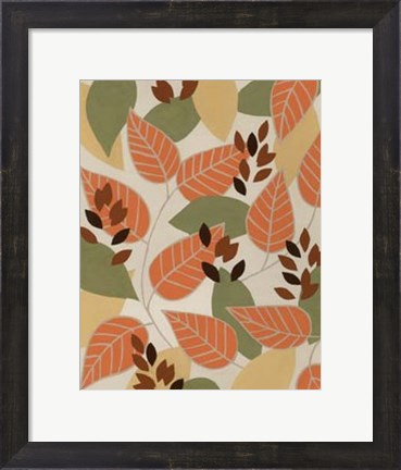 Framed Tangerine Autumn I Print