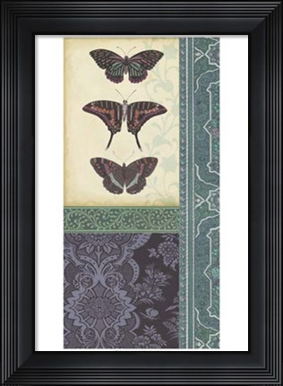 Framed Butterfly Brocade II Print