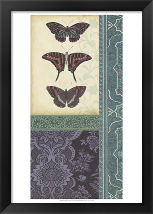 Framed Butterfly Brocade II Print