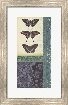 Framed Butterfly Brocade II Print
