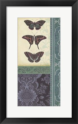 Framed Butterfly Brocade II Print