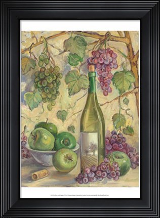 Framed Wine with Apples Print