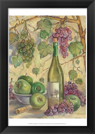 Framed Wine with Apples Print