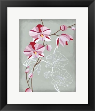 Framed Floral Echo I Print
