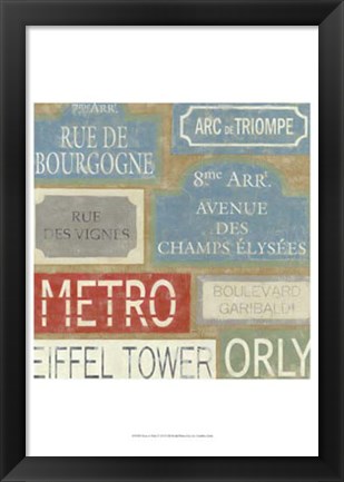 Framed Tour of Paris Print