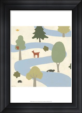 Framed Enchanted Forest II Print