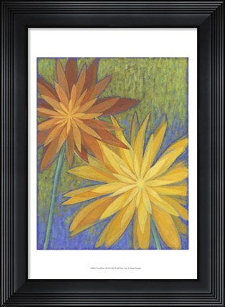 Framed Floral Burst I Print
