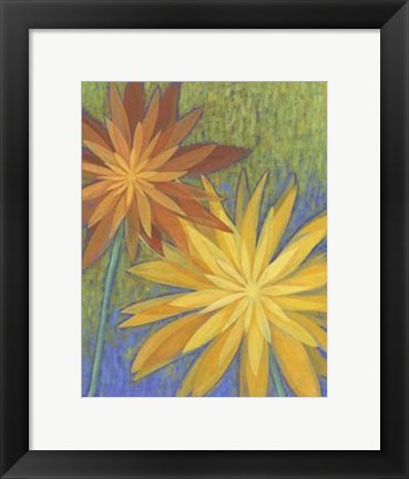 Framed Floral Burst I Print