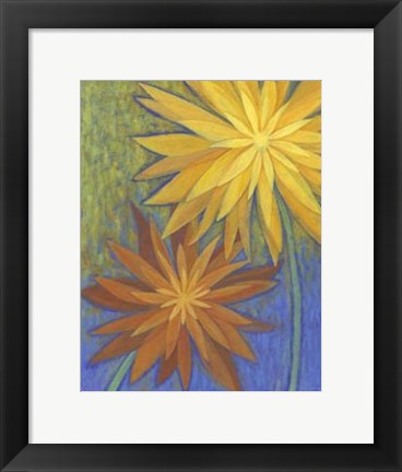 Framed Floral Burst II Print