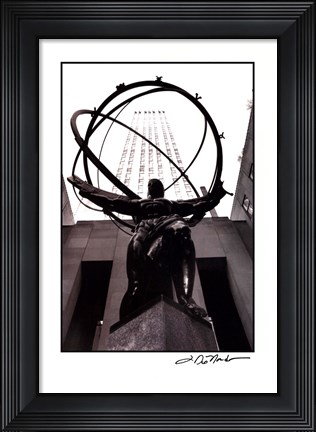 Framed Atlas at Rockefeller Center Print