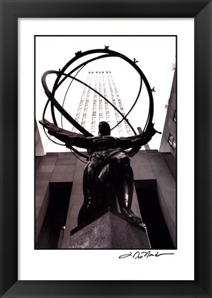 Framed Atlas at Rockefeller Center Print