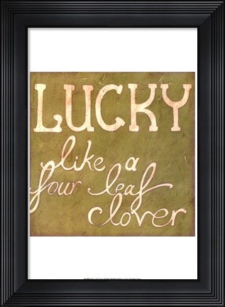 Framed Four Leaf Clover Print