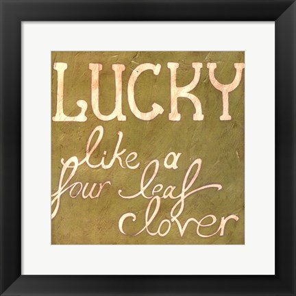 Framed Four Leaf Clover Print