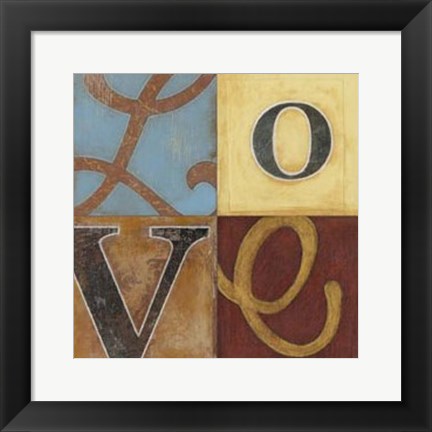 Framed Love a Lot 12x12 Print