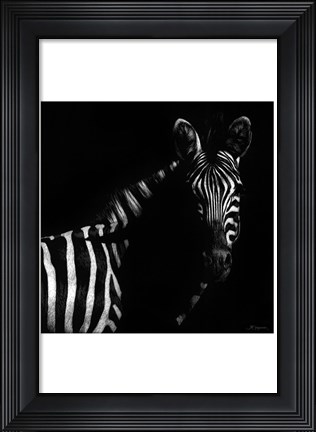 Framed Wildlife Scratchboards IV Print