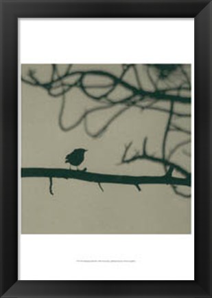 Framed Caligraphy Bird II Print