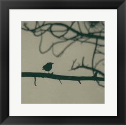 Framed Caligraphy Bird II Print