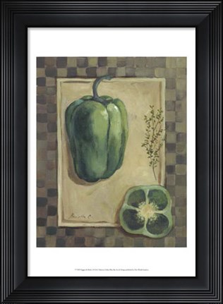 Framed Veggies &amp; Herbs I Print