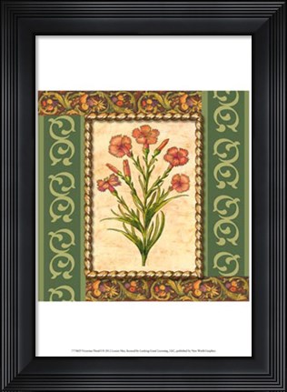 Framed Victorian Floral I Print