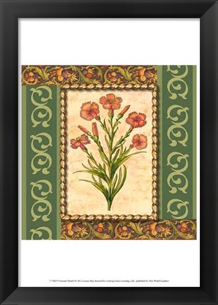 Framed Victorian Floral I Print