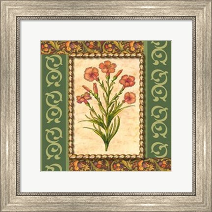 Framed Victorian Floral I Print