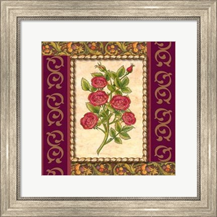Framed Victorian Floral IV Print