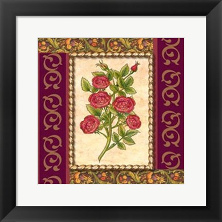 Framed Victorian Floral IV Print