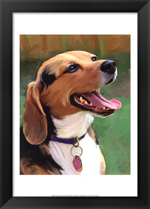Framed Beagle-Beagle Print