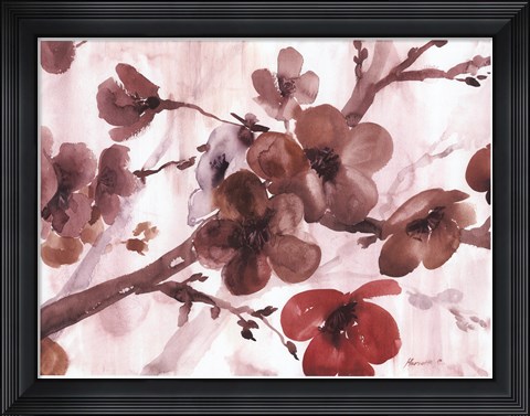 Framed Blossom Poetry I Print